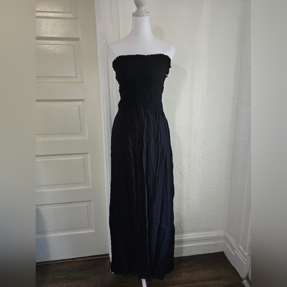 NEW Chaser Strapless Smocked Maxi Dress